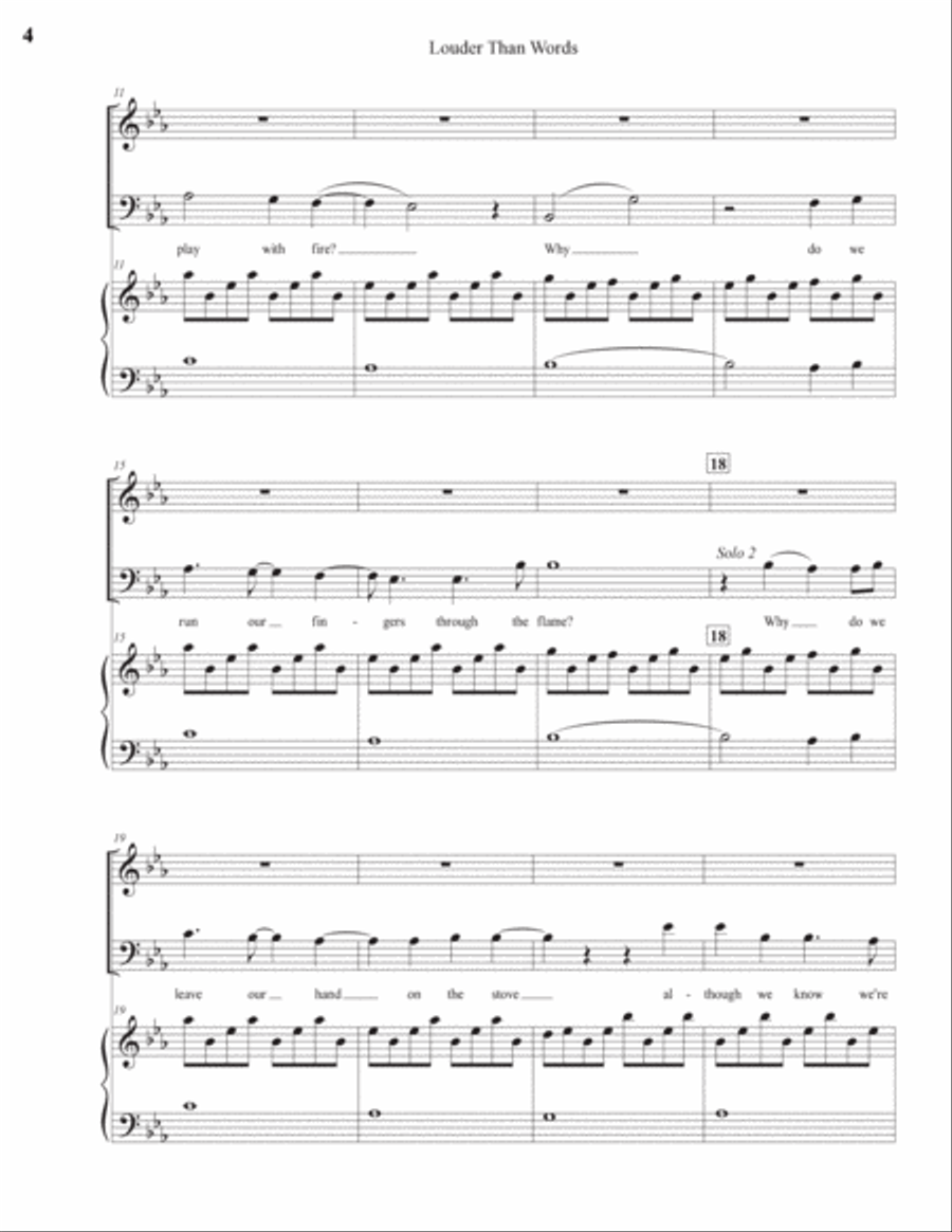 Louder Than Words Louder Than Words 4-Part scores gallery preview page 4