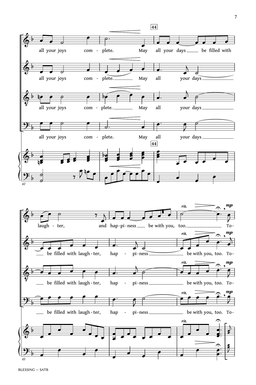 Blessing 4-Part scores gallery preview page 7