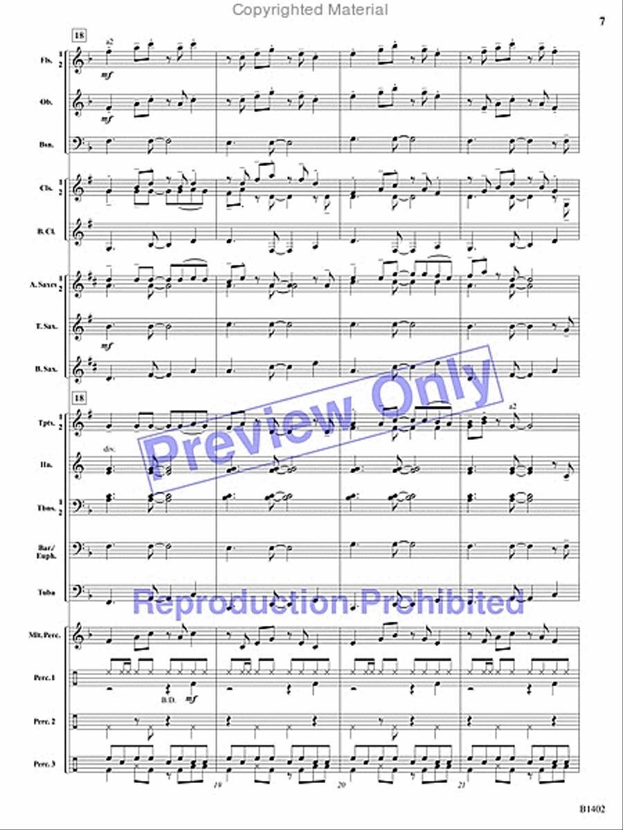 A Jammin' Caribbean Christmas Concert Band scores gallery preview page 6