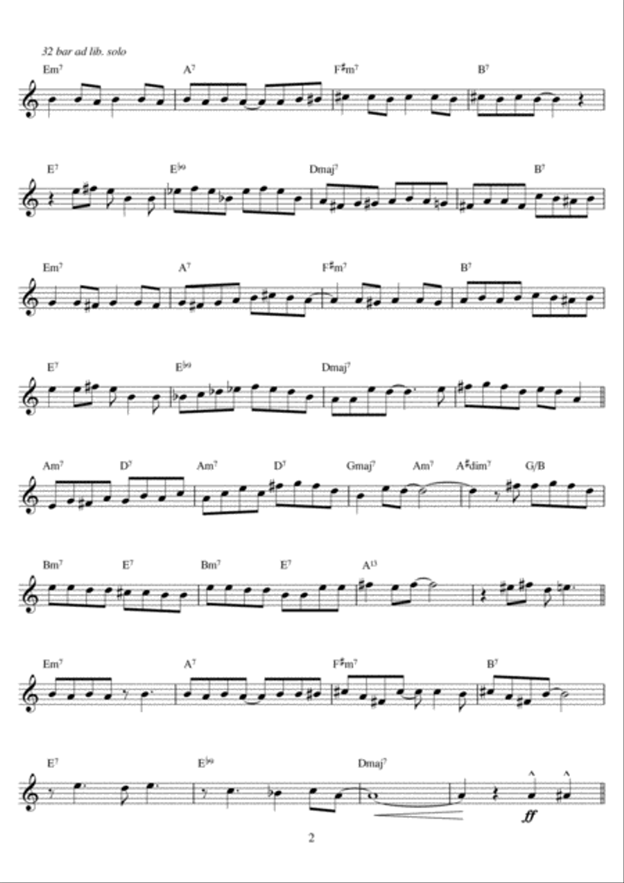 Satin Doll Satin Doll Clarinet Solo scores gallery preview page 2