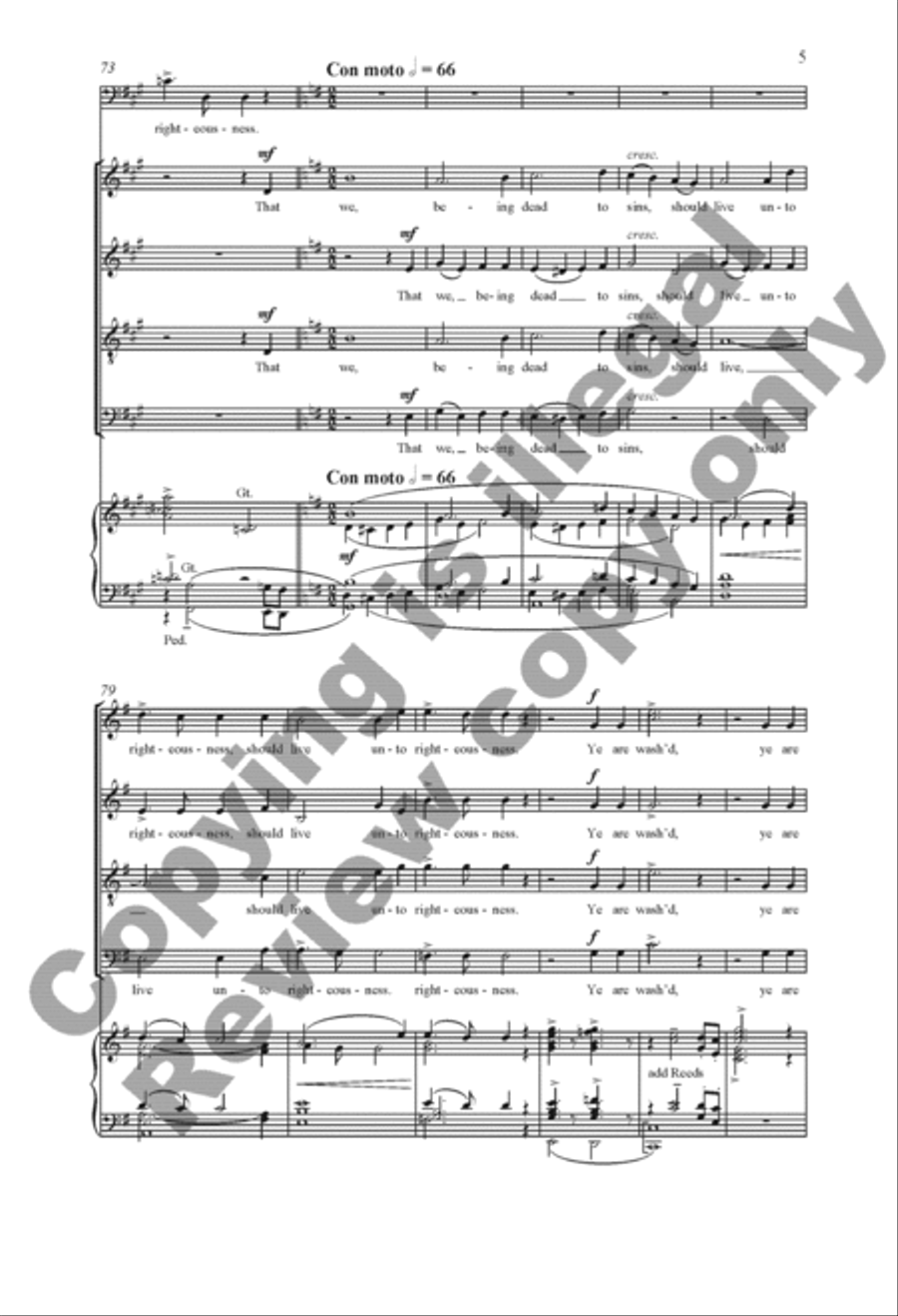 Greater Love Hath No Man (Choral Score) 4-Part scores gallery preview page 6