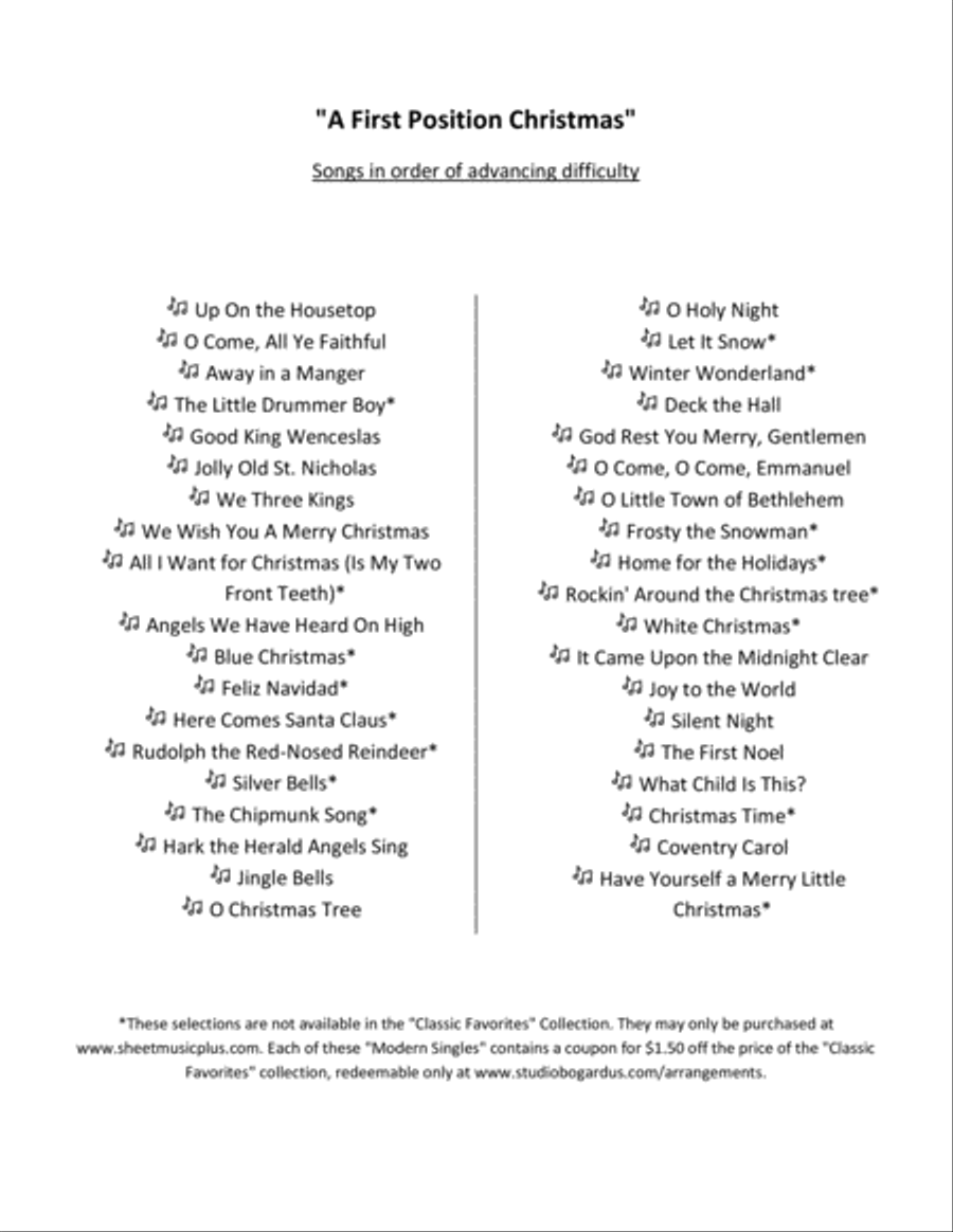 A First Position Christmas Classic Favorites Guitar Tablature scores gallery preview page 3