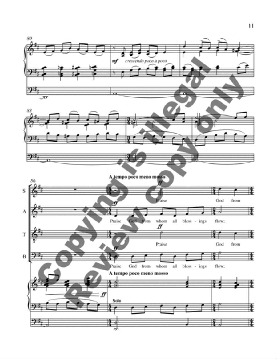 All Creatures of Our God and King (Now Let the Vault of Heaven Resound) 4-Part scores gallery preview page 15