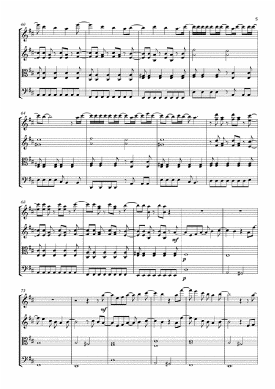 Pompeii String Quartet scores gallery preview page 5