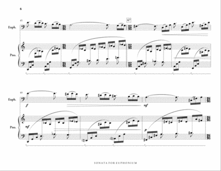 Sonata for Euphonium & Piano Euphonium scores gallery preview page 7