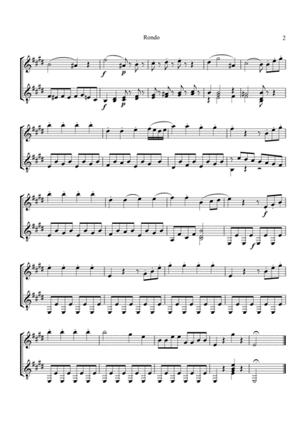 Rondo from Eine kleine Nachtmusik for flute/violin and guitar image number null