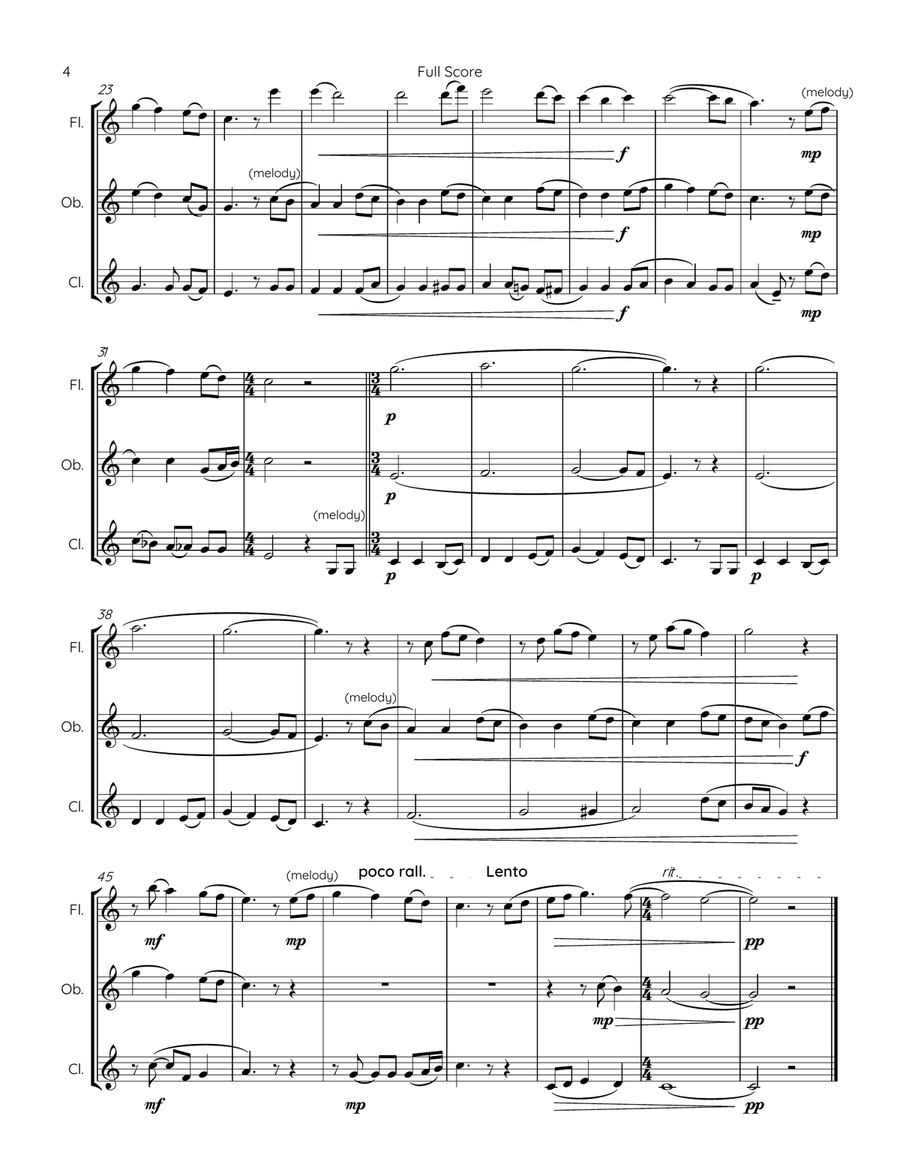 INFANT HOLY - woodwind trio Woodwind Trio scores gallery preview page 4