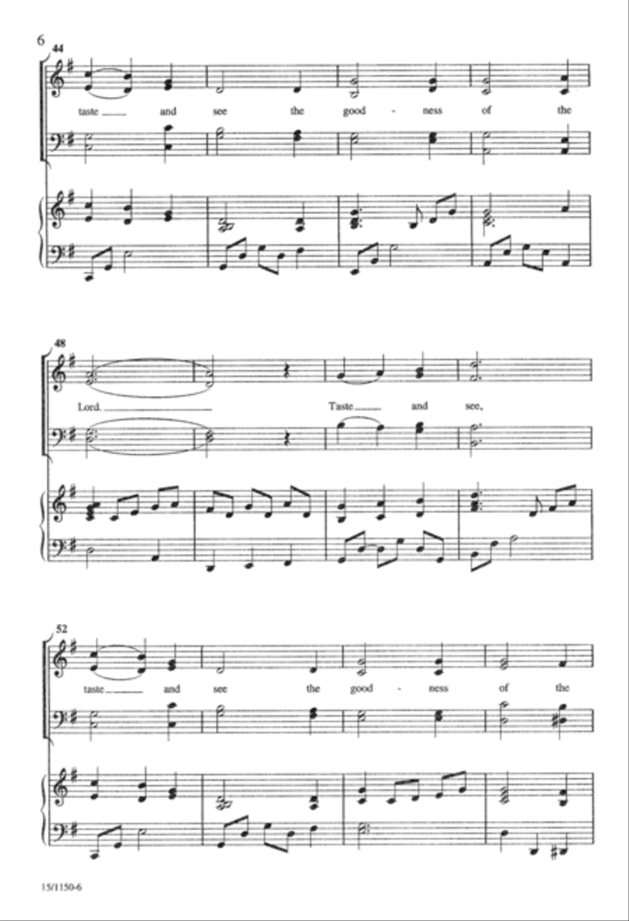 Taste and See Taste and See 4-Part scores gallery preview page 6
