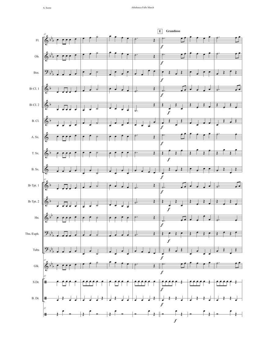 Athabasca Falls March Athabasca Falls March Concert Band scores gallery preview page 6
