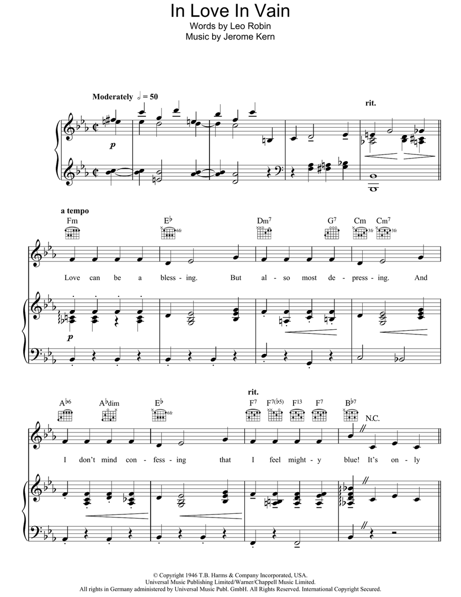 In Love In Vain Guitar scores gallery preview page 1