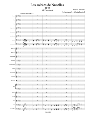F. Poulenc - Les soirées de Nazelles, FP 84, Orchestrated by A. Leytush - Score Only