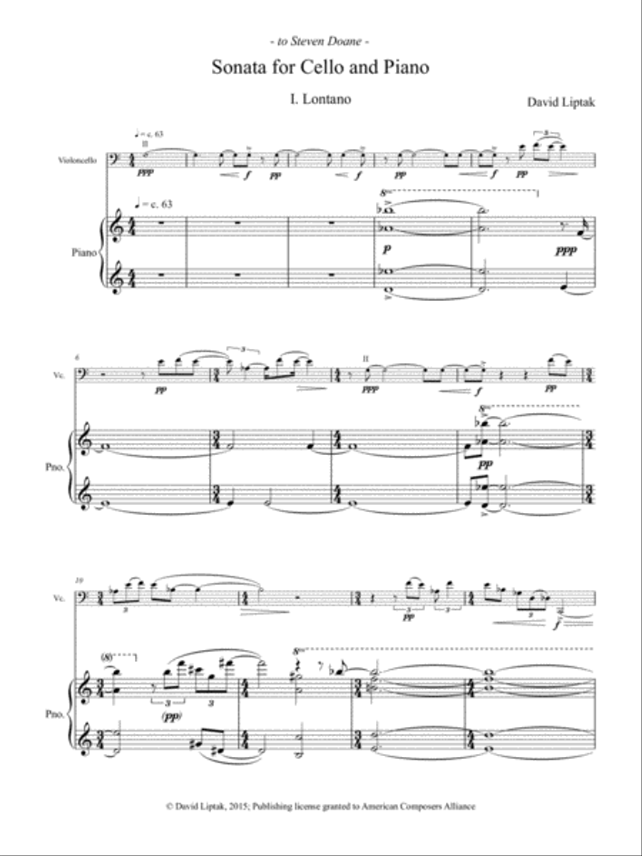 [Liptak] Sonata for Cello and Piano Piano scores gallery preview page 5