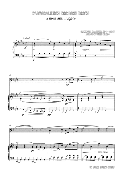Chabrier-Pastorale des cochons roses,for Cello and Piano image number null