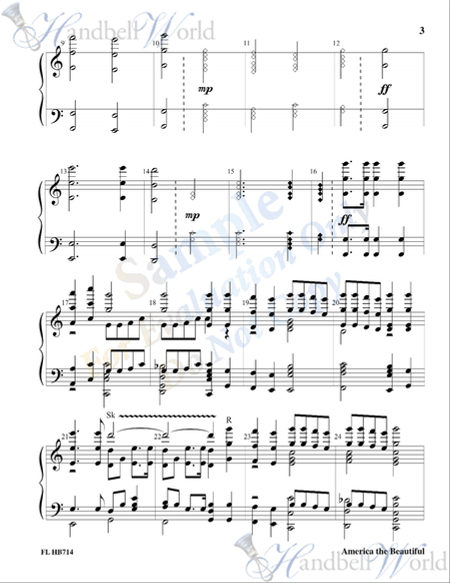 America the Beautiful 5-Octaves scores gallery preview page 6