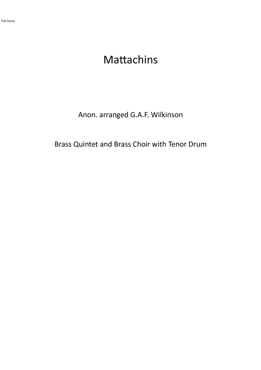 Mattachins Brass Ensemble scores gallery preview page 1