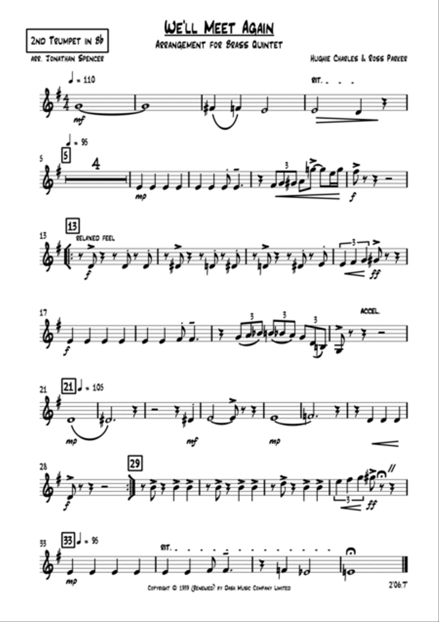 We'll Meet Again Brass Quintet scores gallery preview page 3