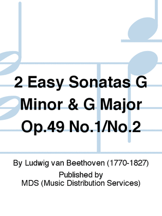 Book cover for 2 Easy Sonatas G Minor & G Major Op.49 No.1/No.2