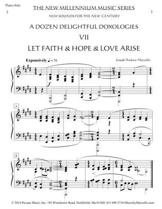 Delightful Doxology VII - 'Let Faith & Hope & Love Arise' - Piano (E)