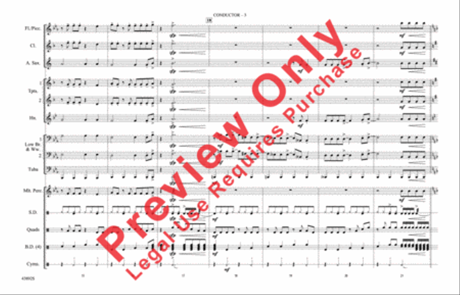 Everything Is Awesome (from The LEGO Movie) Marching Band scores gallery preview page 4