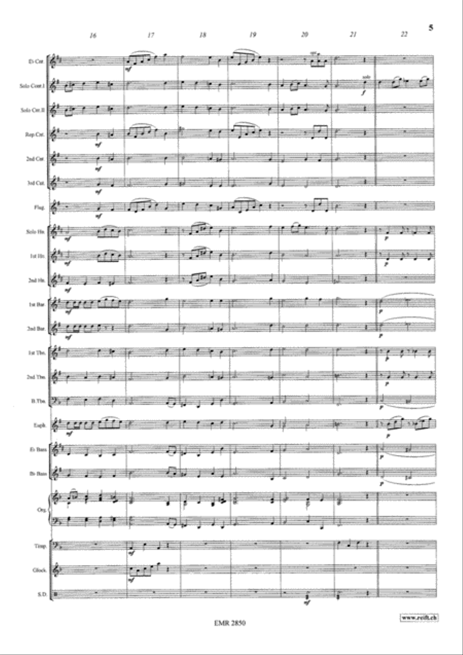 Nun danket alle Gott Brass Band scores gallery preview page 6