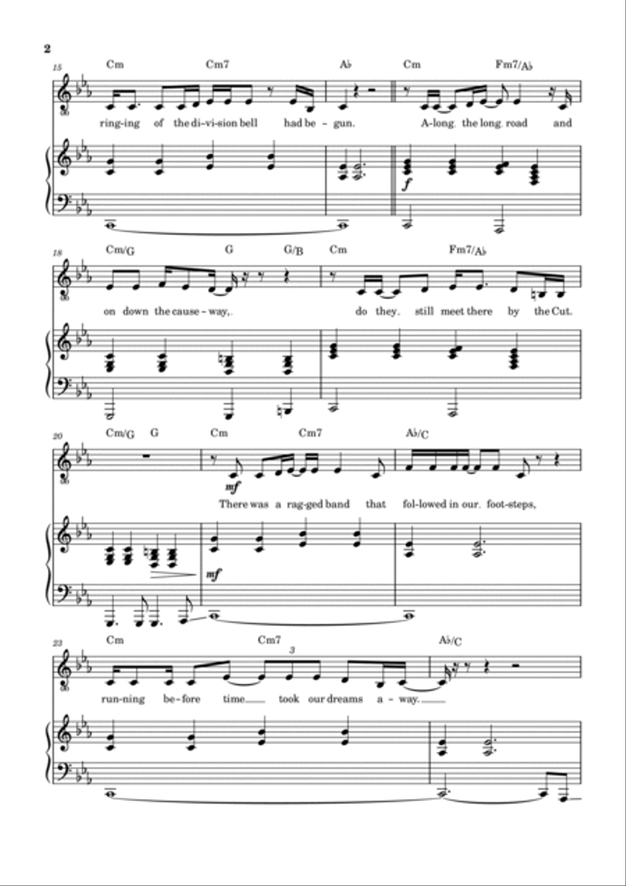 High Hopes High Hopes Piano, Vocal, Guitar scores gallery preview page 3