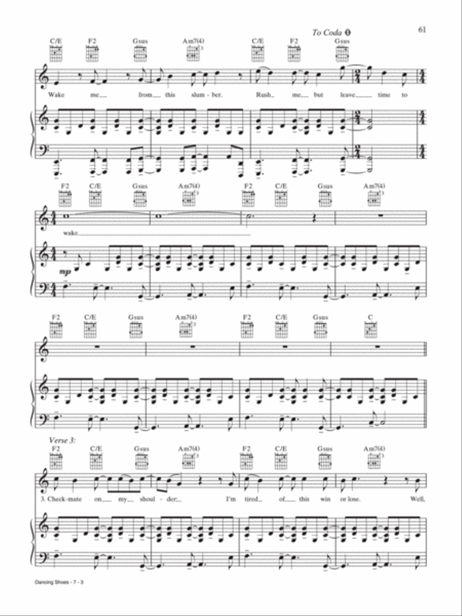 Dancing Shoes Piano, Vocal, Guitar scores gallery preview page 3