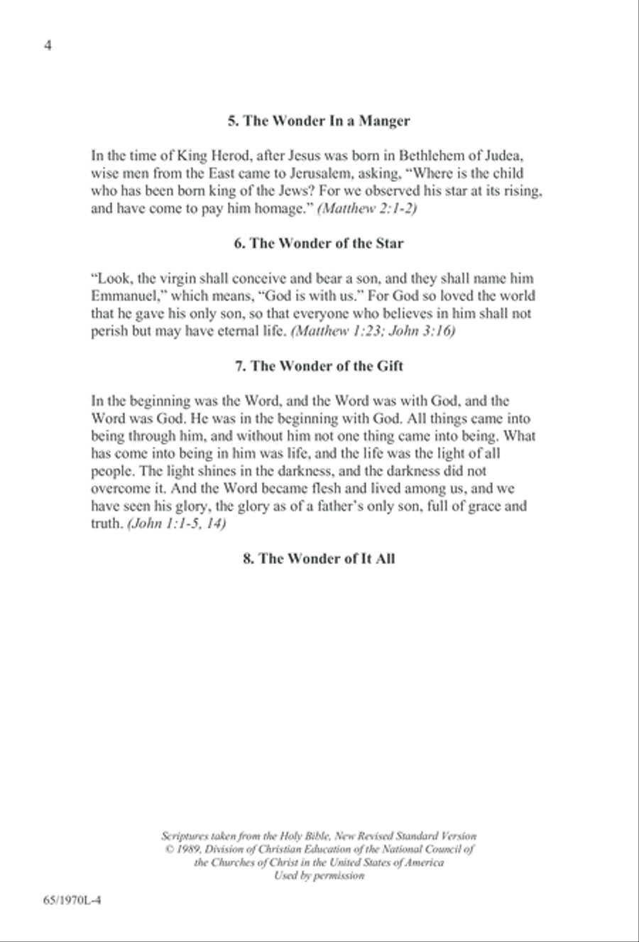 A Great and Mighty Wonder 4-Part scores gallery preview page 5