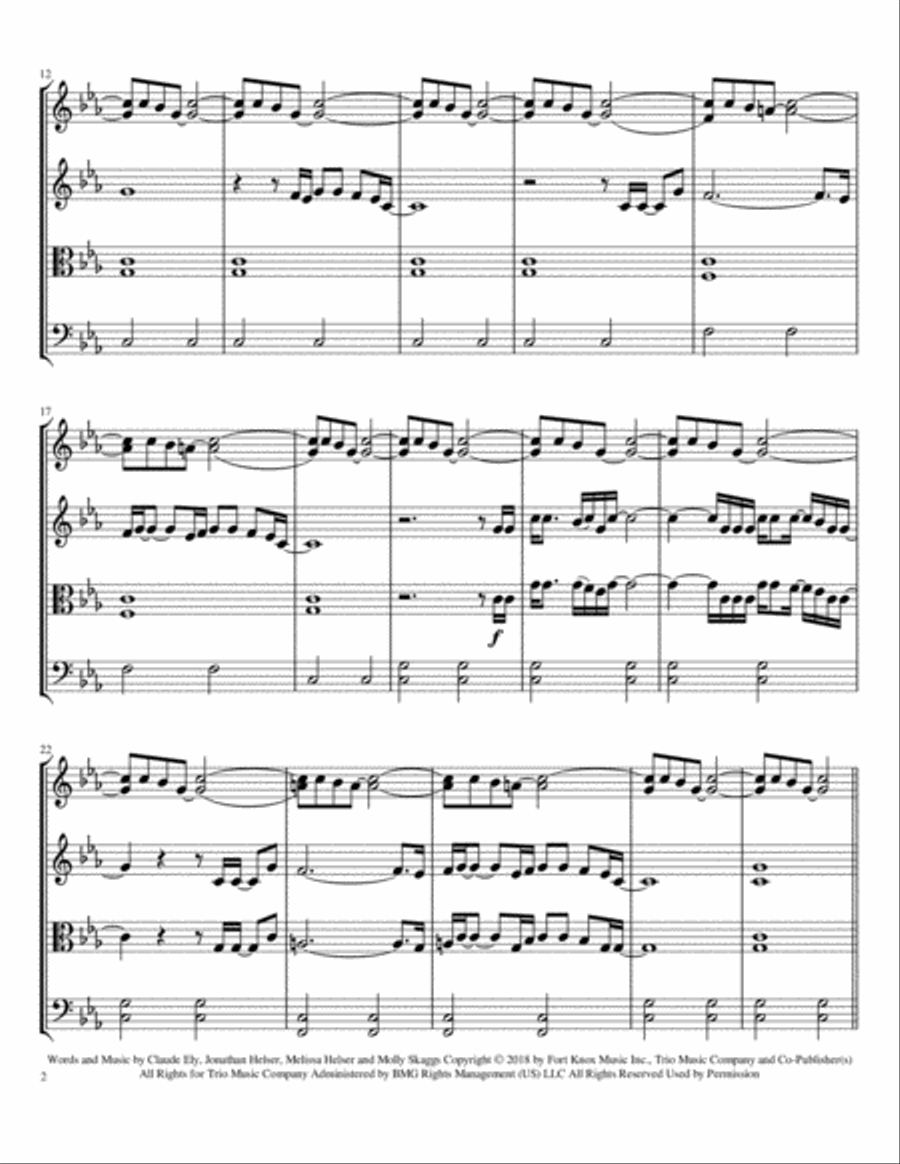 Ain't No Grave Ain't No Grave String Quartet scores gallery preview page 2