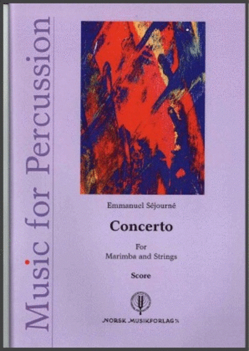 Concerto For Marimba And Strings Score
