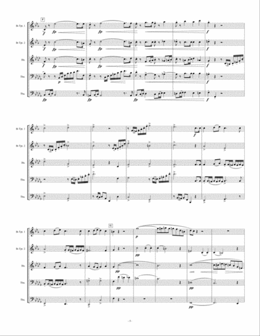 Quintet No. 1 Brass Quintet scores gallery preview page 5