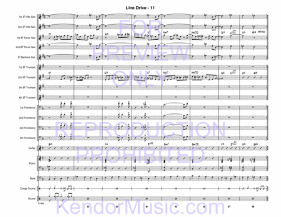 Line Drive Line Drive Jazz Ensemble scores gallery preview page 12