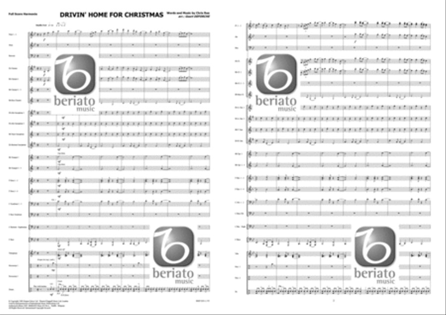 Drivin' Home For Christmas Concert Band scores gallery preview page 2
