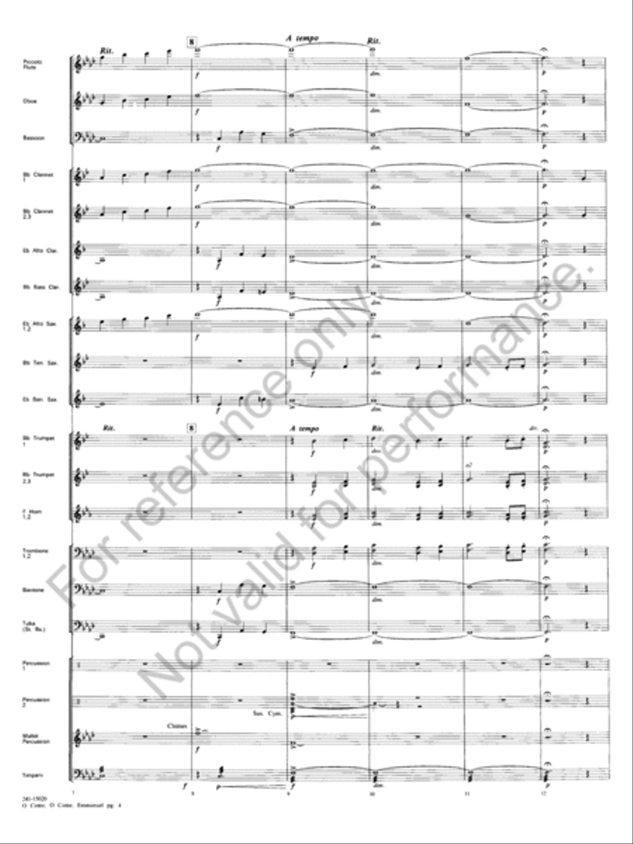 O Come, O Come, Emmanuel Concert Band scores gallery preview page 5