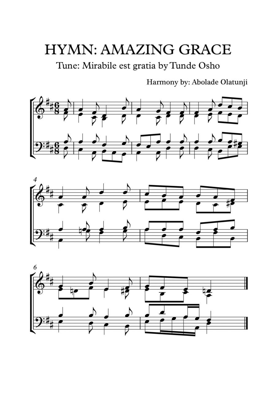 AMAZING GRACE AMAZING GRACE 4-Part scores gallery preview page 1