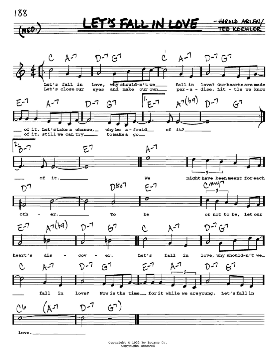 Let's Fall In Love Let's Fall In Love High Voice scores gallery preview page 1