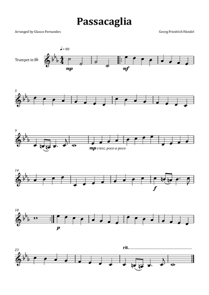 Passacaglia by Handel/Halvorsen - Trumpet Solo image number null