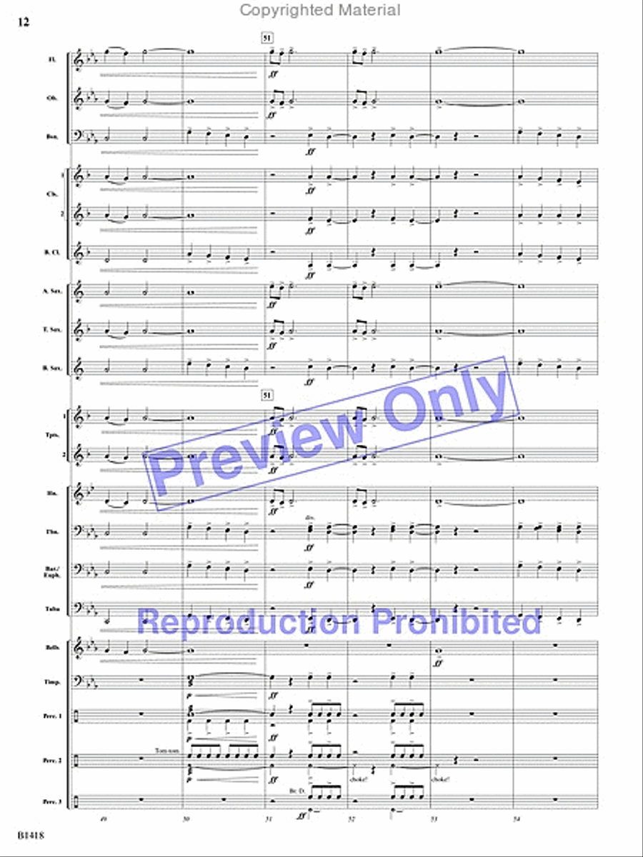 Along the Beaches of Normandy Concert Band scores gallery preview page 25