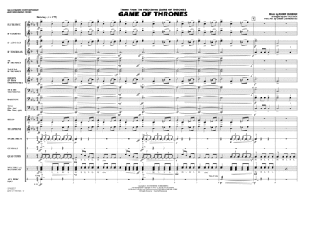 Game of Thrones (arr. Jay Bocook) - Conductor Score (Full Score)