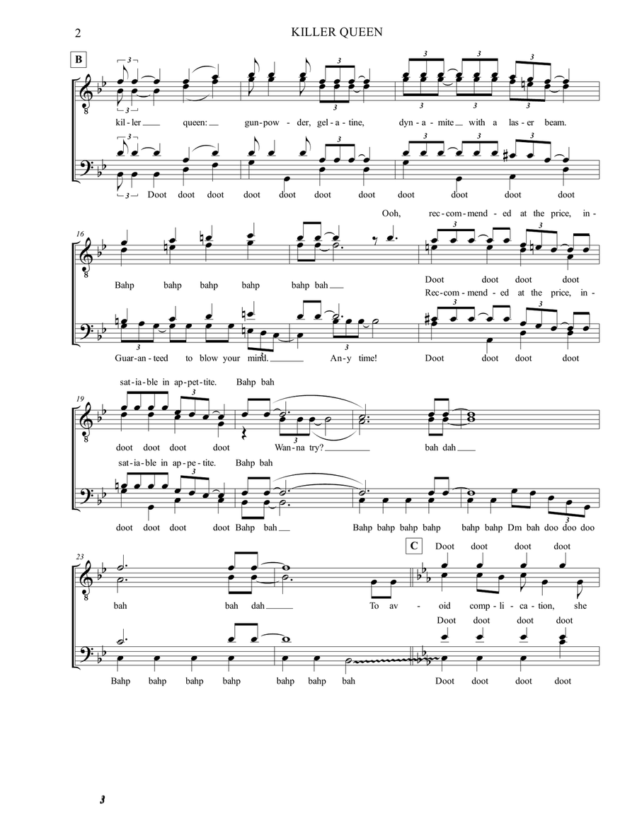 Killer Queen Killer Queen Voice scores gallery preview page 2