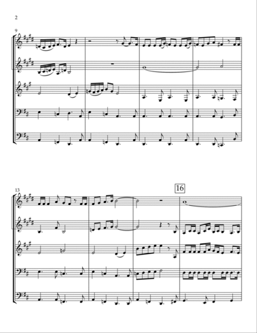 Through Heaven's Eyes Brass Quintet scores gallery preview page 4
