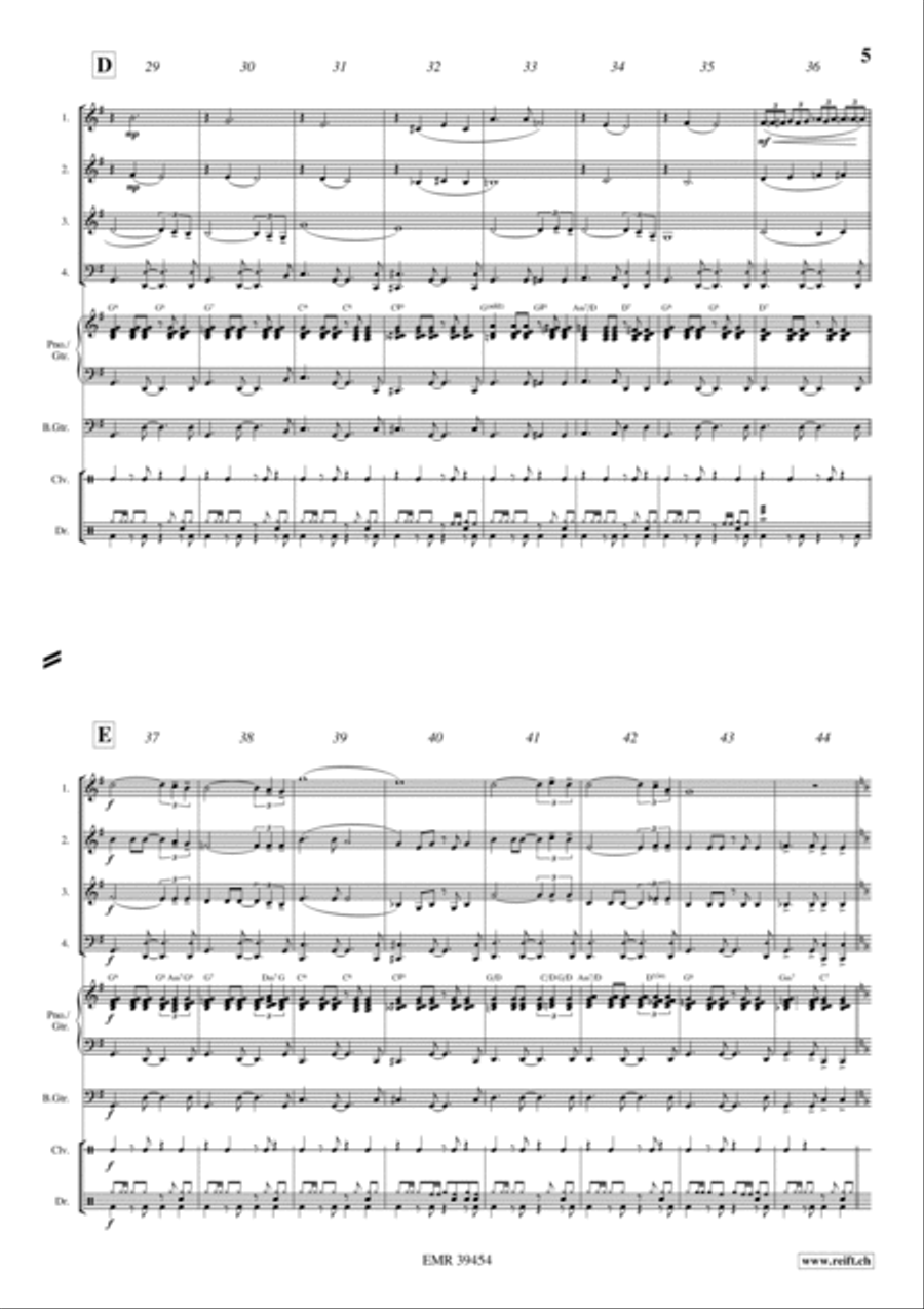 Sweet Bells Rumba Woodwind Quartet scores gallery preview page 4