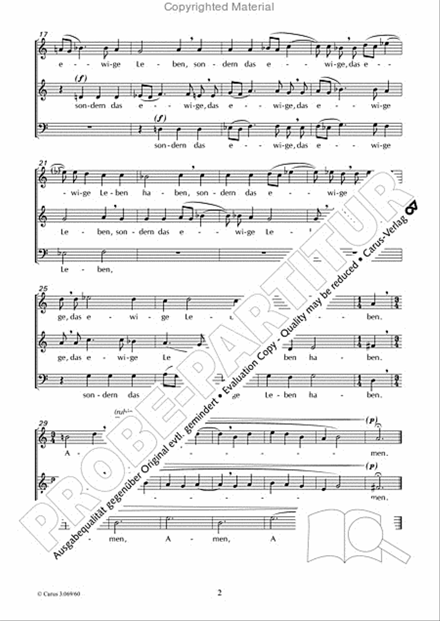 So greatly God esteemed the world (Also hat Gott die Welt geliebt) 3-Part scores gallery preview page 3