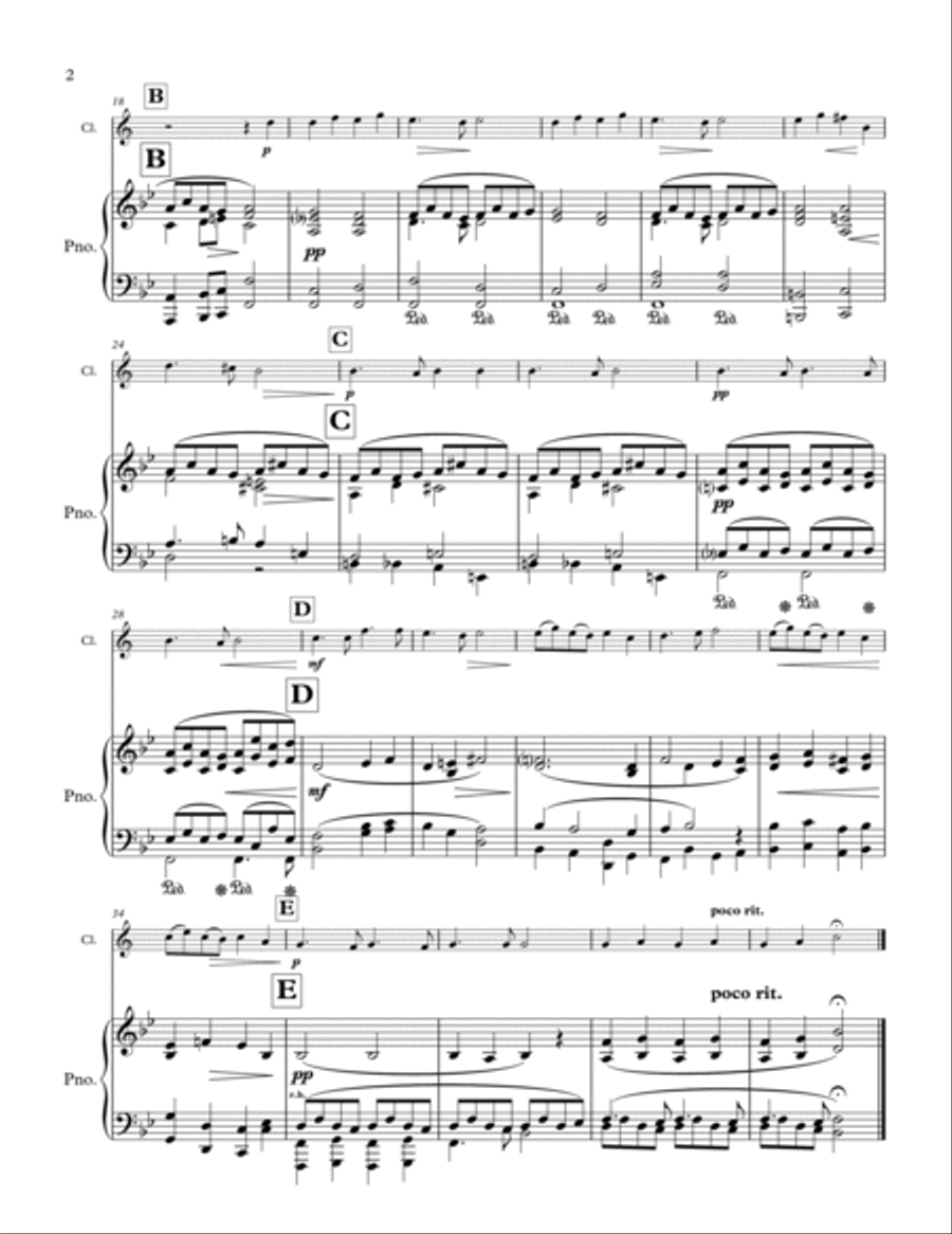 Pie Jesu Clarinet Solo scores gallery preview page 2