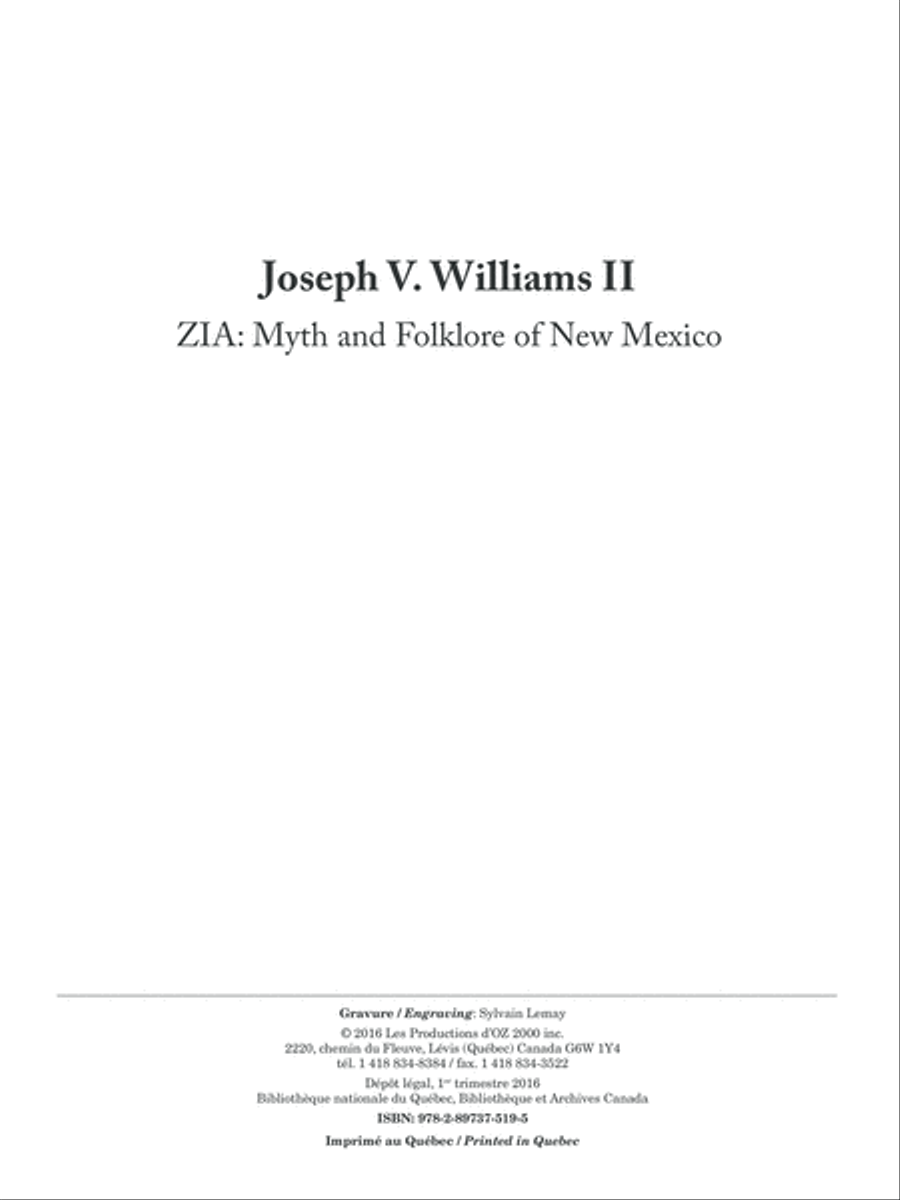 ZIA: Myth and Folklore of New Mexico Classical Guitar scores gallery preview page 1
