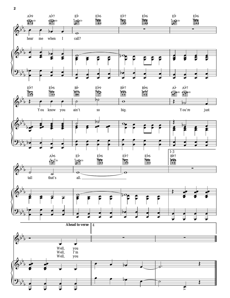 Big Boss Man Piano, Vocal, Guitar scores gallery preview page 2