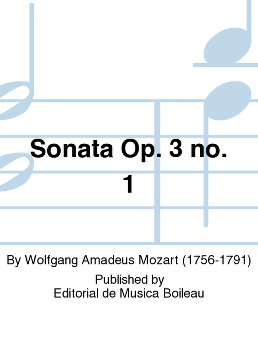 Sonata Op. 3 no. 1