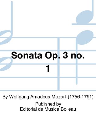 Book cover for Sonata Op. 3 no. 1