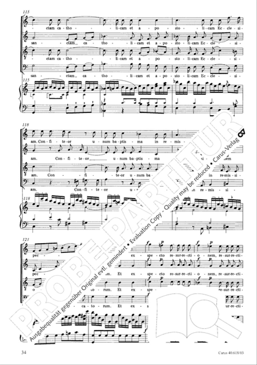 Mass in C (Missa in C) 4-Part scores gallery preview page 35