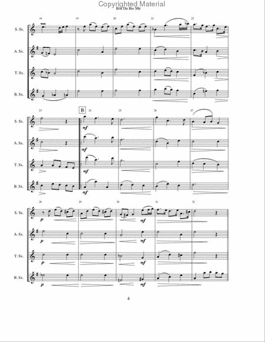Arabesque No. 2 Arabesque No. 2 Saxophone Quartet scores gallery preview page 5