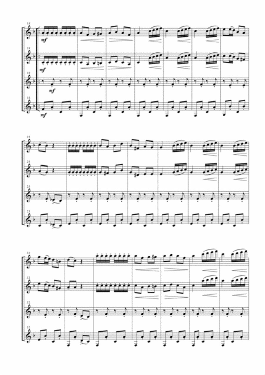 Florentiner March for Clarinet Quartet Clarinet Quartet scores gallery preview page 2